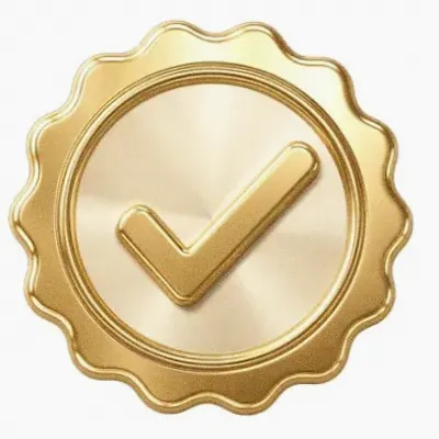 Checkmark badge — Garrison Bet