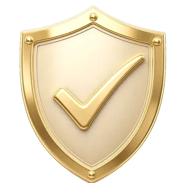 Checkmark shield — Garrison Bet