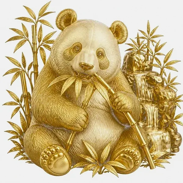 Panda eating bamboo — Garrison Bet