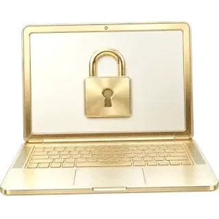 Laptop with padlock — Garrison Bet