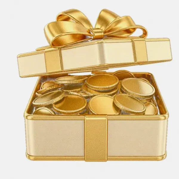 Gift box with coins — Garrison Bet