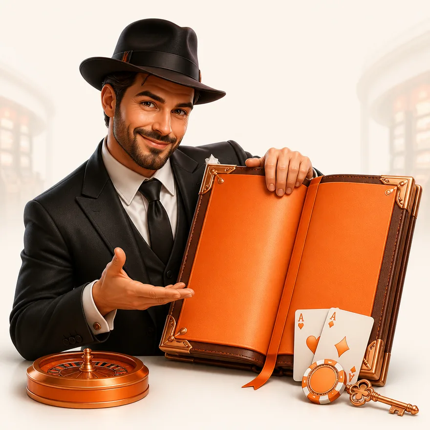Open rulebook with cards — Garrison Bet
