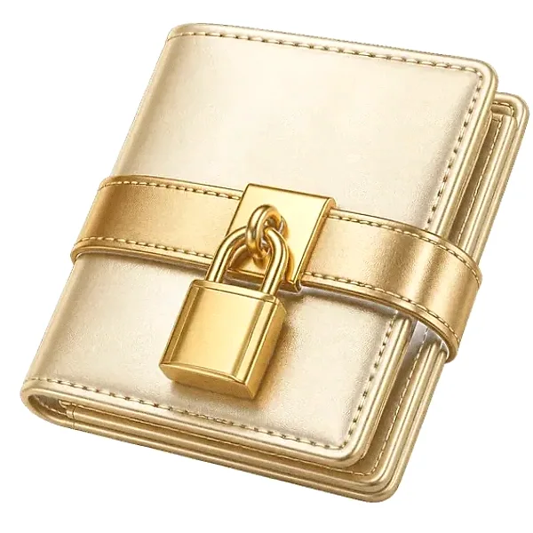 Locked leather wallet — Garrison Bet